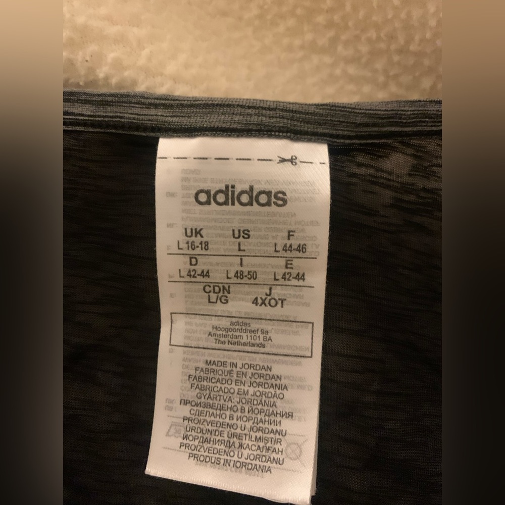 Adidas sport shirt, large, lightweight and comfortable